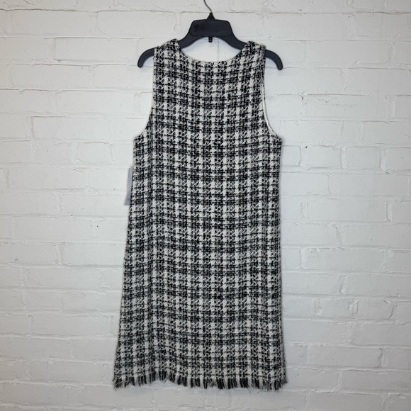 NWT Karen Kane Tweed Black and White Shift Dress Small - Picture 7 of 8